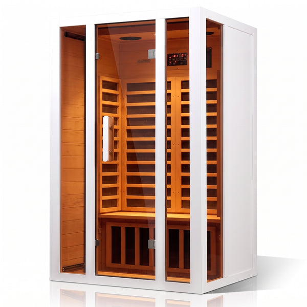 Extendable FAR Infrared Sauna for 1-2, White Hemlock