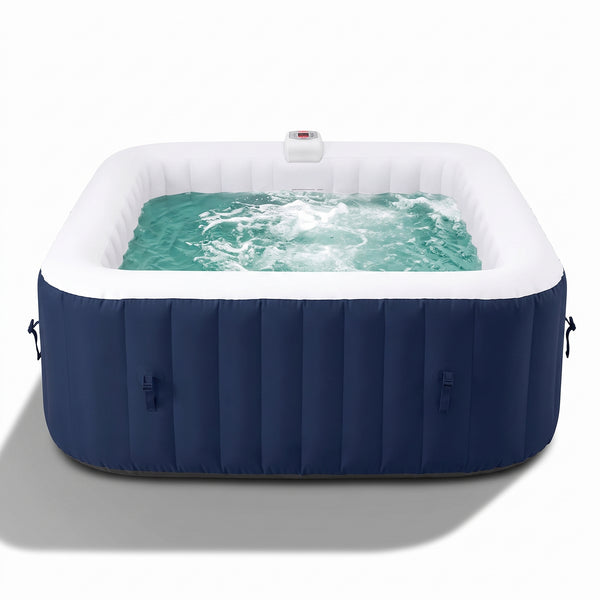 Inflatable Hot Tub for 4-6 People with 130 Air Jets, Navy