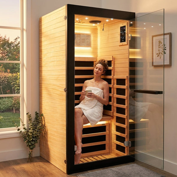 Infrared Sauna Built for Daily Wellness, Low EMF Far Infrared Heating, Compact Design, Starry Light Ceiling